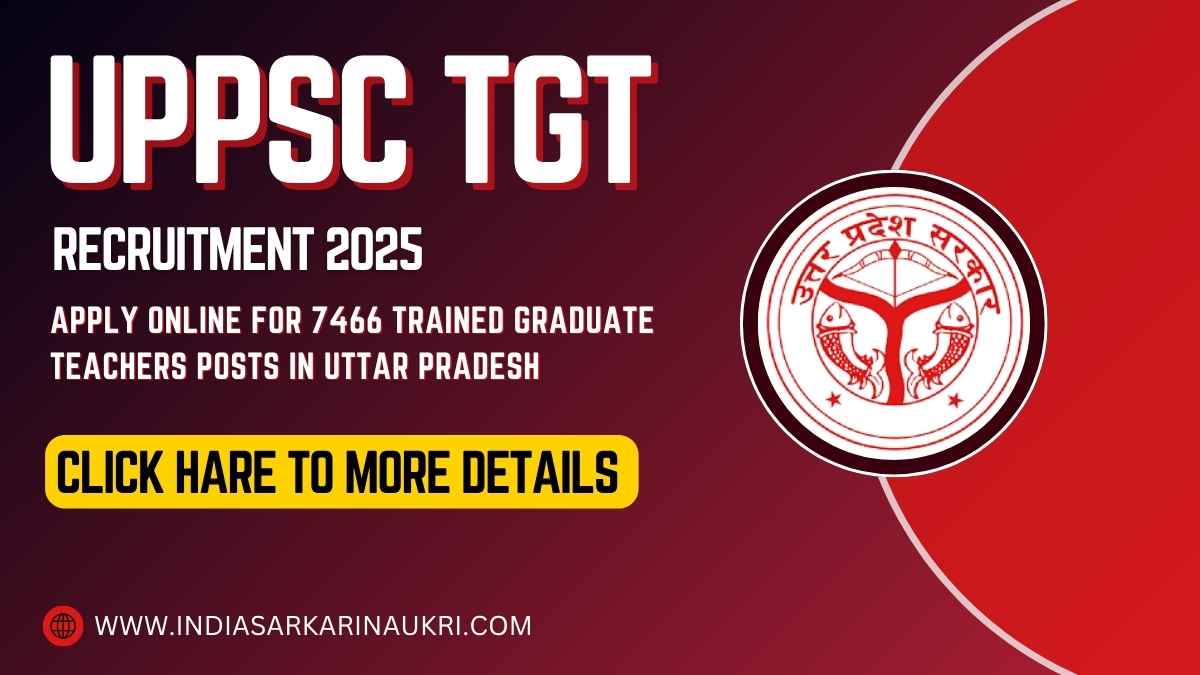 UPPSC TGT Recruitment 2025 Apply Online for 7466 Trained Graduate Teachers Posts in Uttar Pradesh